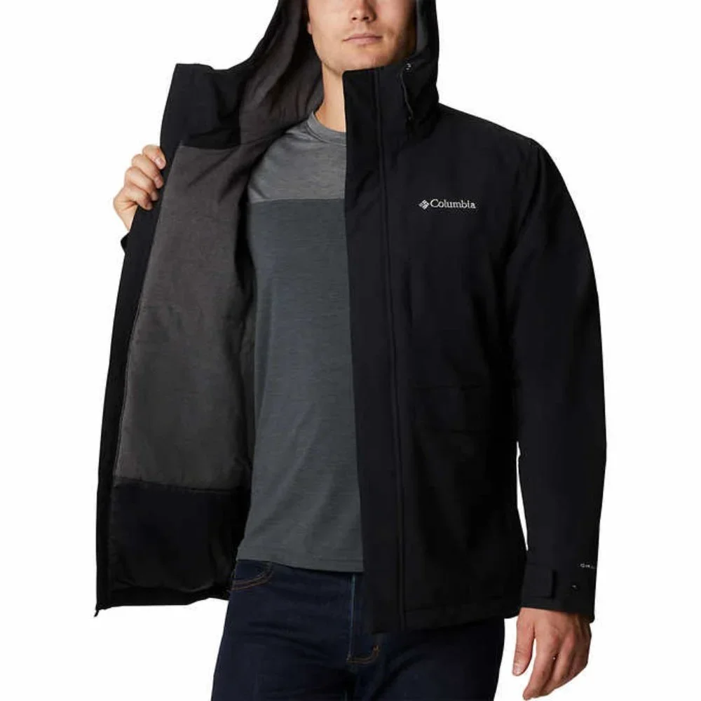 Columbia Men’s Hooded Fleece Lined Canvas Jacket Omni-Tech Insulated NWT Size M - Picture 4 of 6